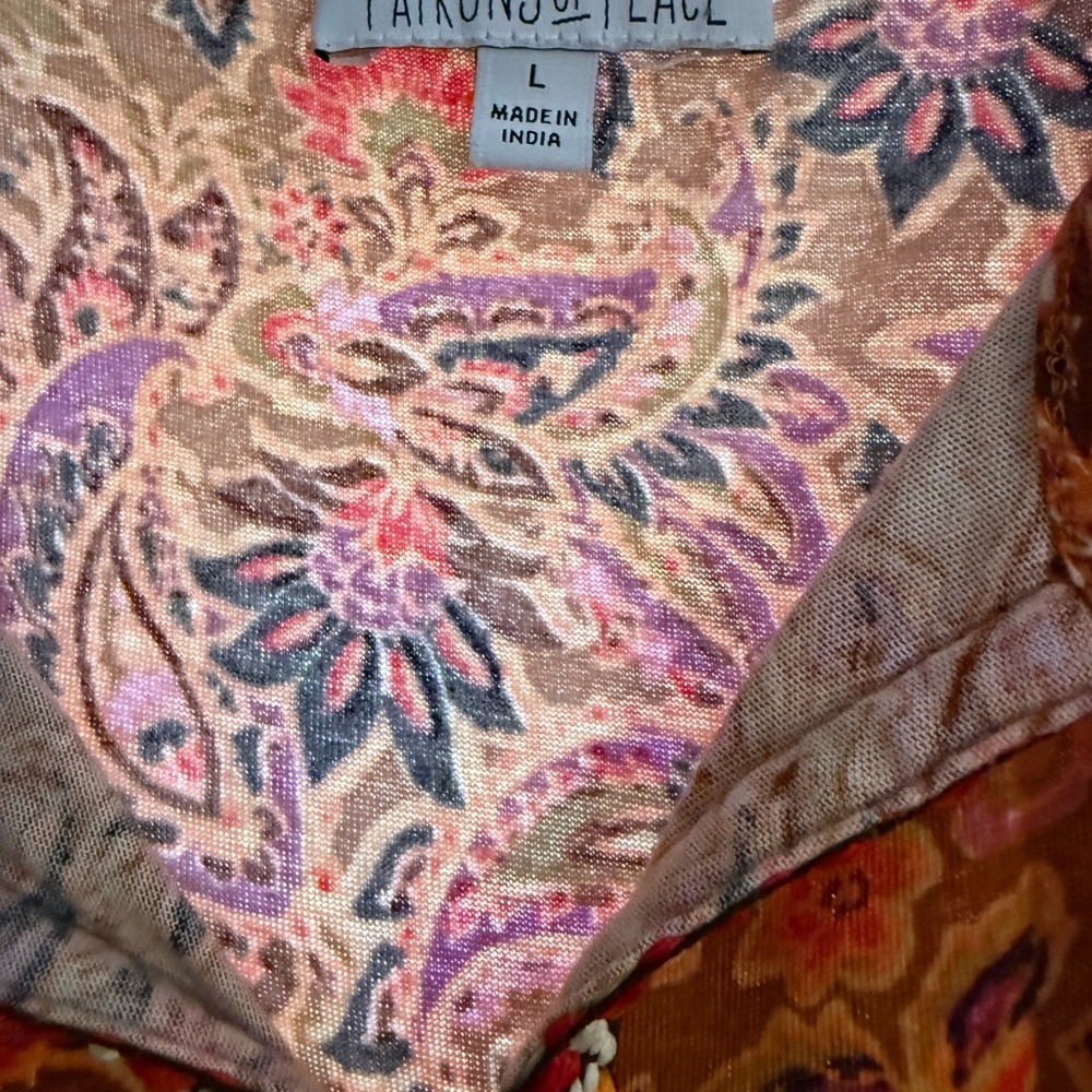 Patrons of Peace Multicolor Paisley Tank Top - Picture 3 of 3